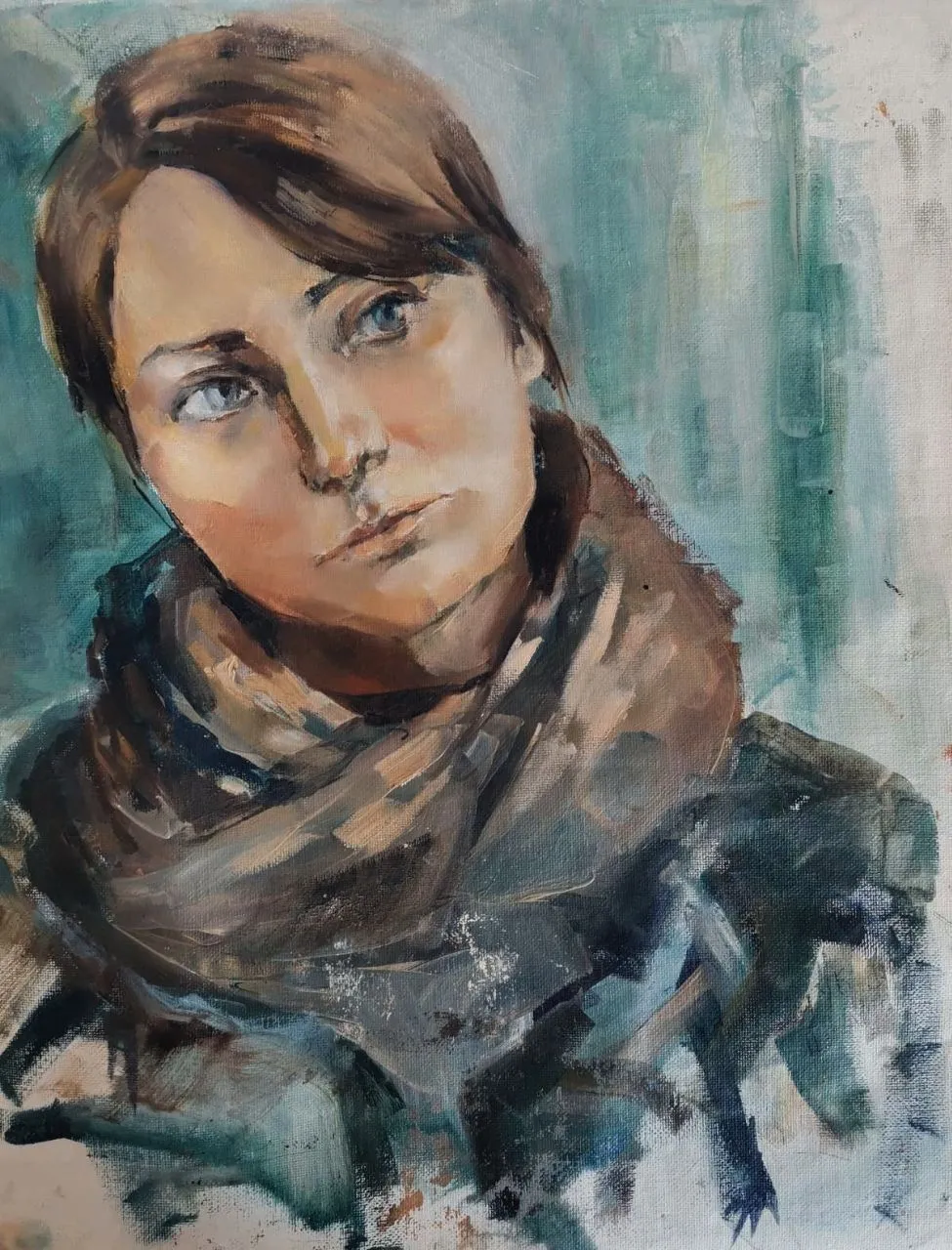 Image of Portrait  by Natalya Tomchuk , size: 50x40, made of Полотно, олія, Painting medium, from Kiev , priced at $500 Photo 2 of 3.