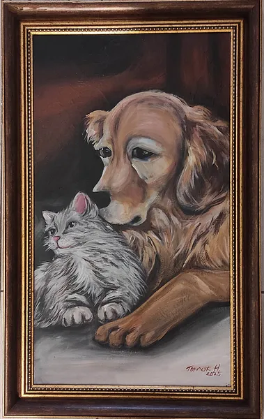 Image of "Собака і кіт" by Natalia Tomchuk , from Україна Рівне , priced at $1000 Photo 2 of 2.